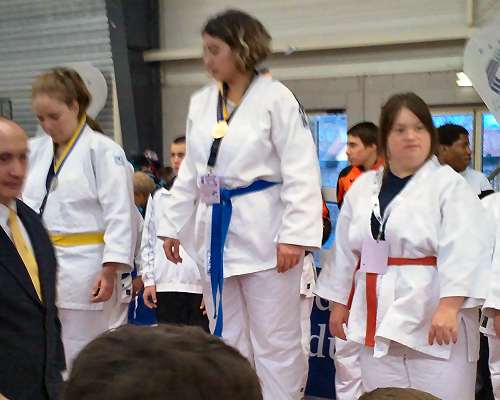 Podium de Championne de France de Judo Sport Adapté pour Marie Laure Latapie