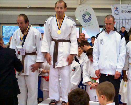 Podium de Champion de France de judo Sport Adapté 2010 de Sébastien Chapuis.