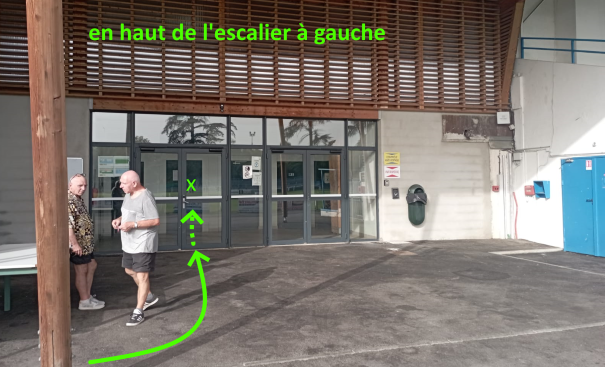 accès à la salle de judo provisoire
